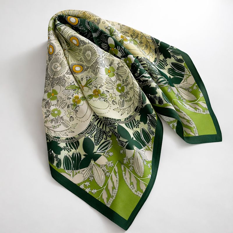 100% Mulberry Silk Square Scarf 53x53cm