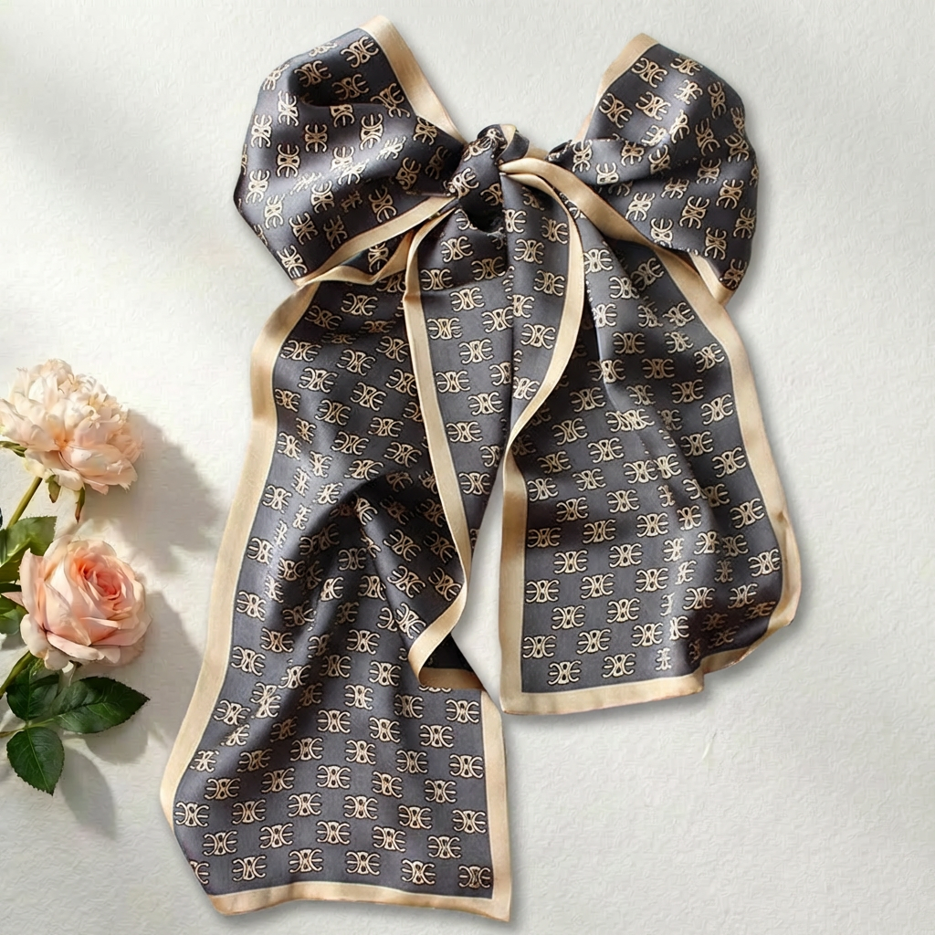 Reversible Silk Skinny Scarf