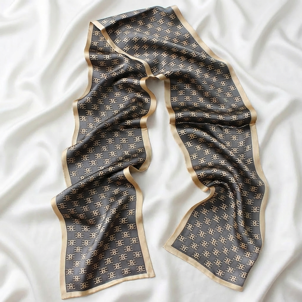 Reversible Silk Skinny Scarf