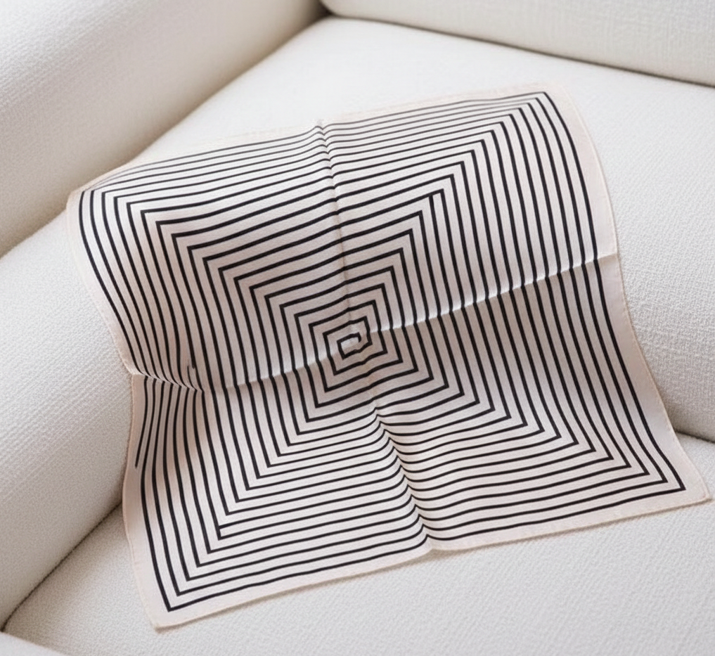 Modern Art Geometric Mulberry Silk Square 53cm/21"