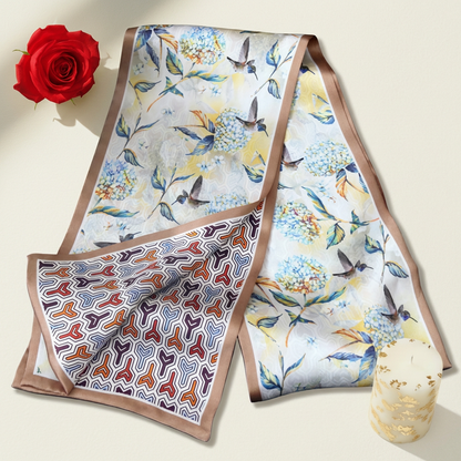 Reversible 100% Mulberry Silk Scarf