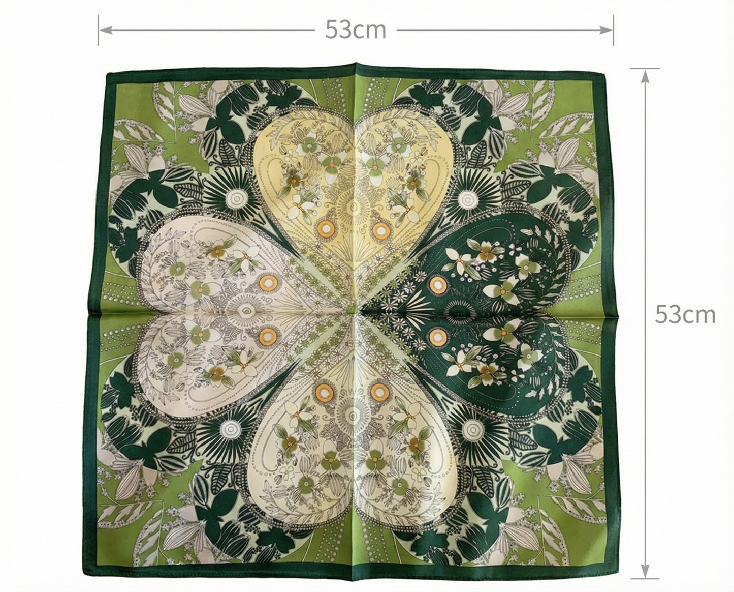 100% Mulberry Silk Square Scarf 53x53cm