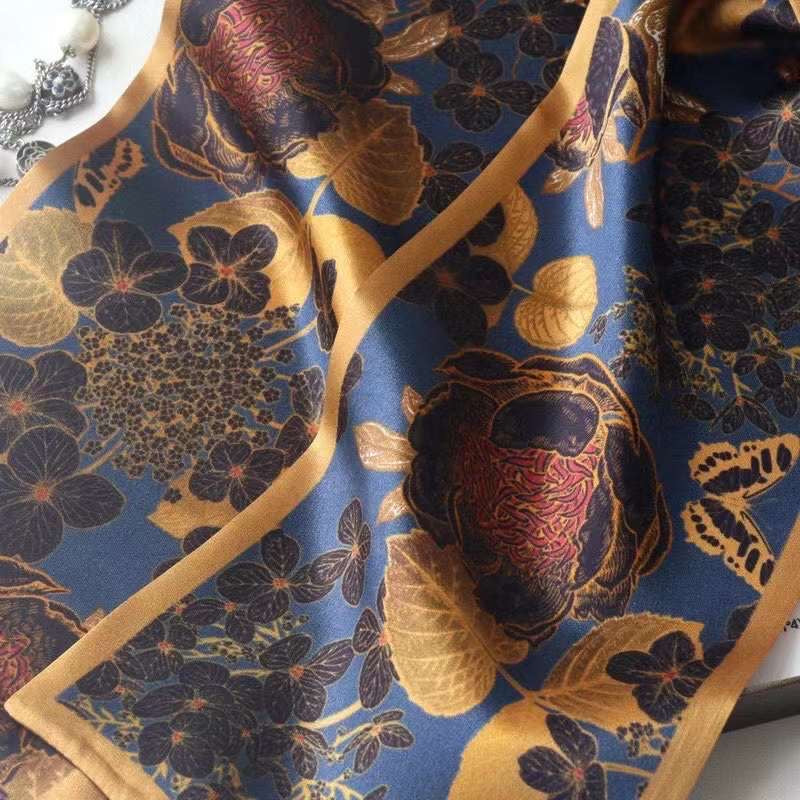 Reversible 100% Mulberry Silk Scarf
