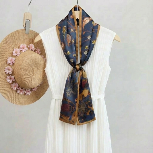 Reversible 100% Mulberry Silk Scarf