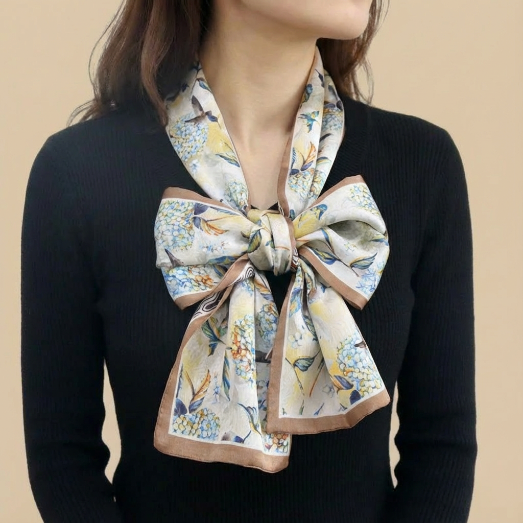 Reversible 100% Mulberry Silk Scarf