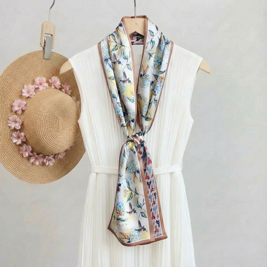 Reversible 100% Mulberry Silk Scarf