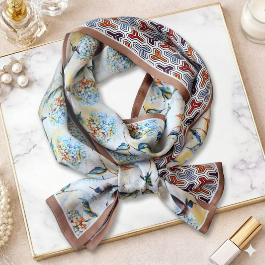 Reversible 100% Mulberry Silk Scarf