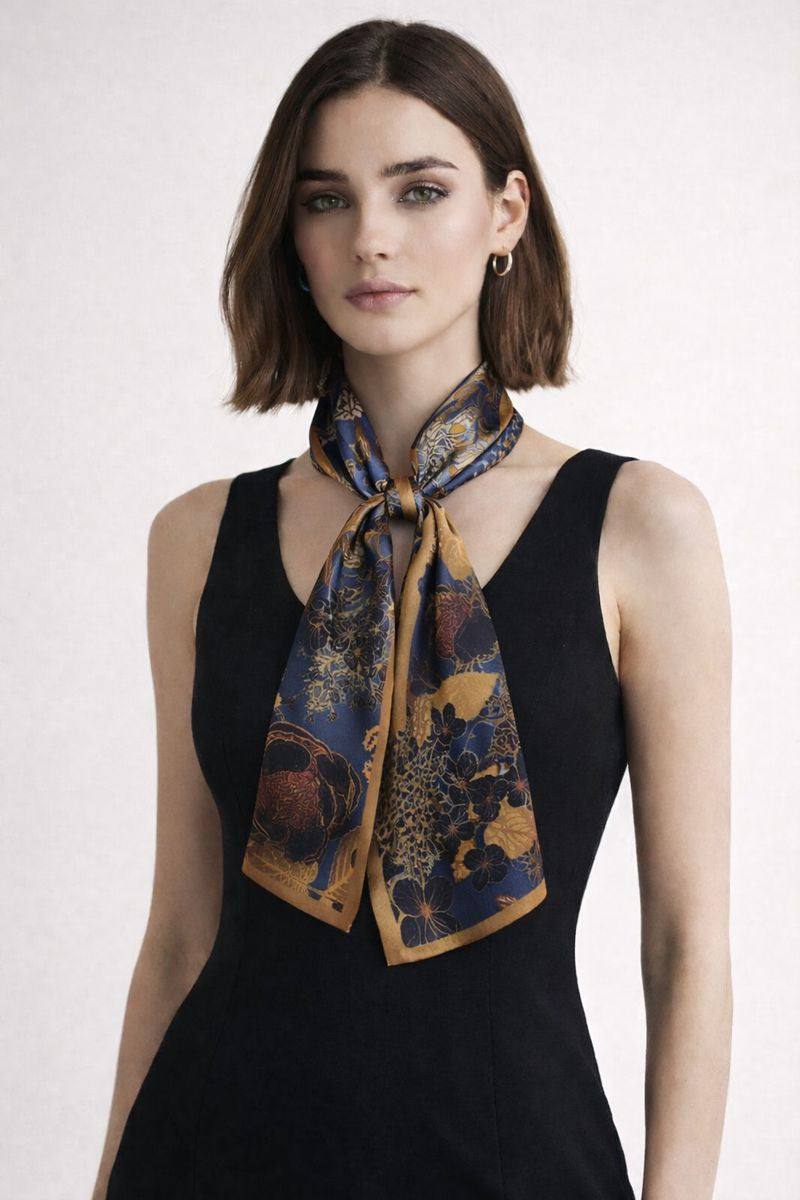 Reversible 100% Mulberry Silk Scarf