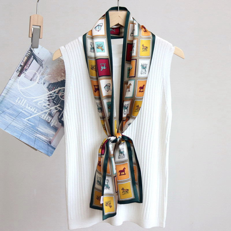 Reversible 100% Mulberry Silk Scarf –
