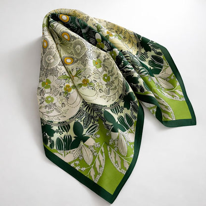 100% Mulberry Silk Square Scarf 53x53cm