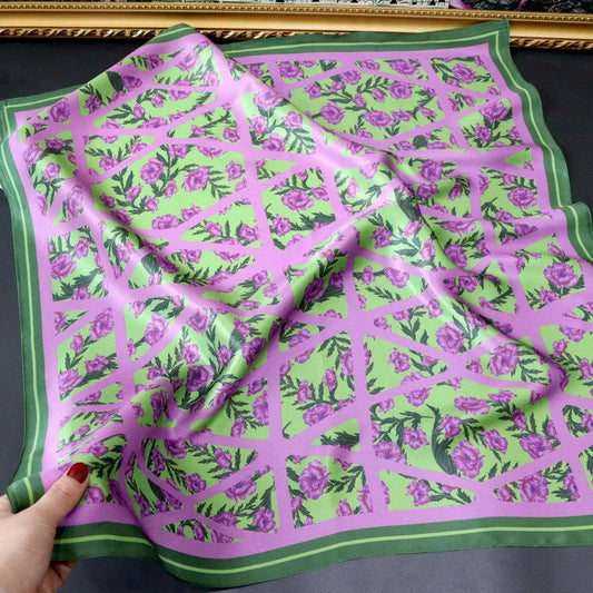 Blossom Mulberry Silk Square Scarf 53cm