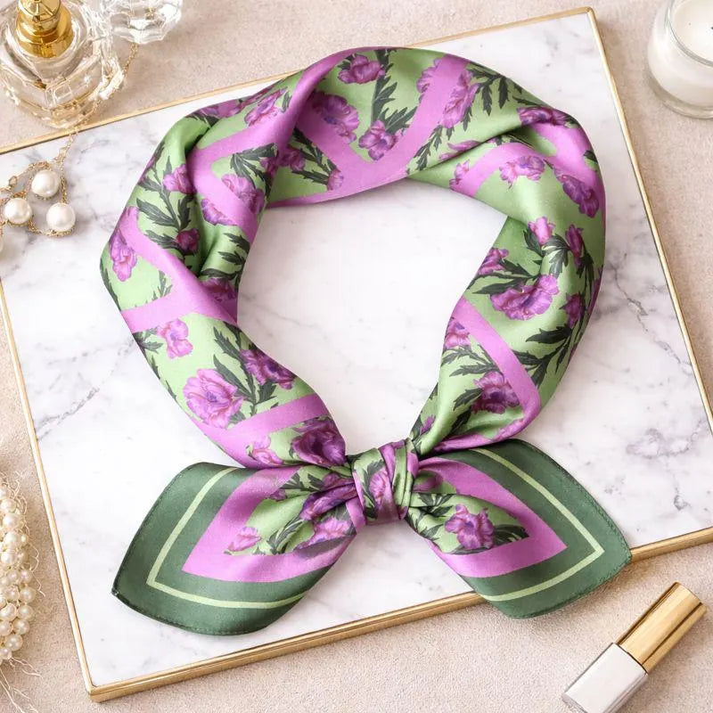 Blossom Mulberry Silk Square Scarf 53cm