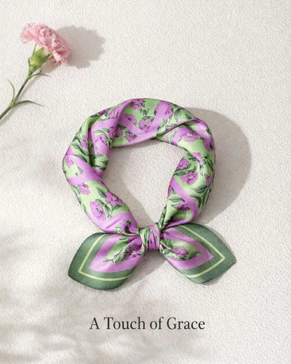 Blossom Mulberry Silk Square Scarf 53cm